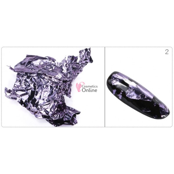Foite subtiri colorate pentru decor unghii FSU02 Purple